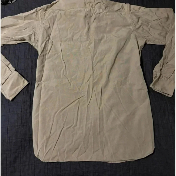 US Army Service Shirt Summer Khaki Cotton US 40s Vintage - Picture 6 of 7